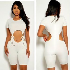 Tie Front Cut Out Romper